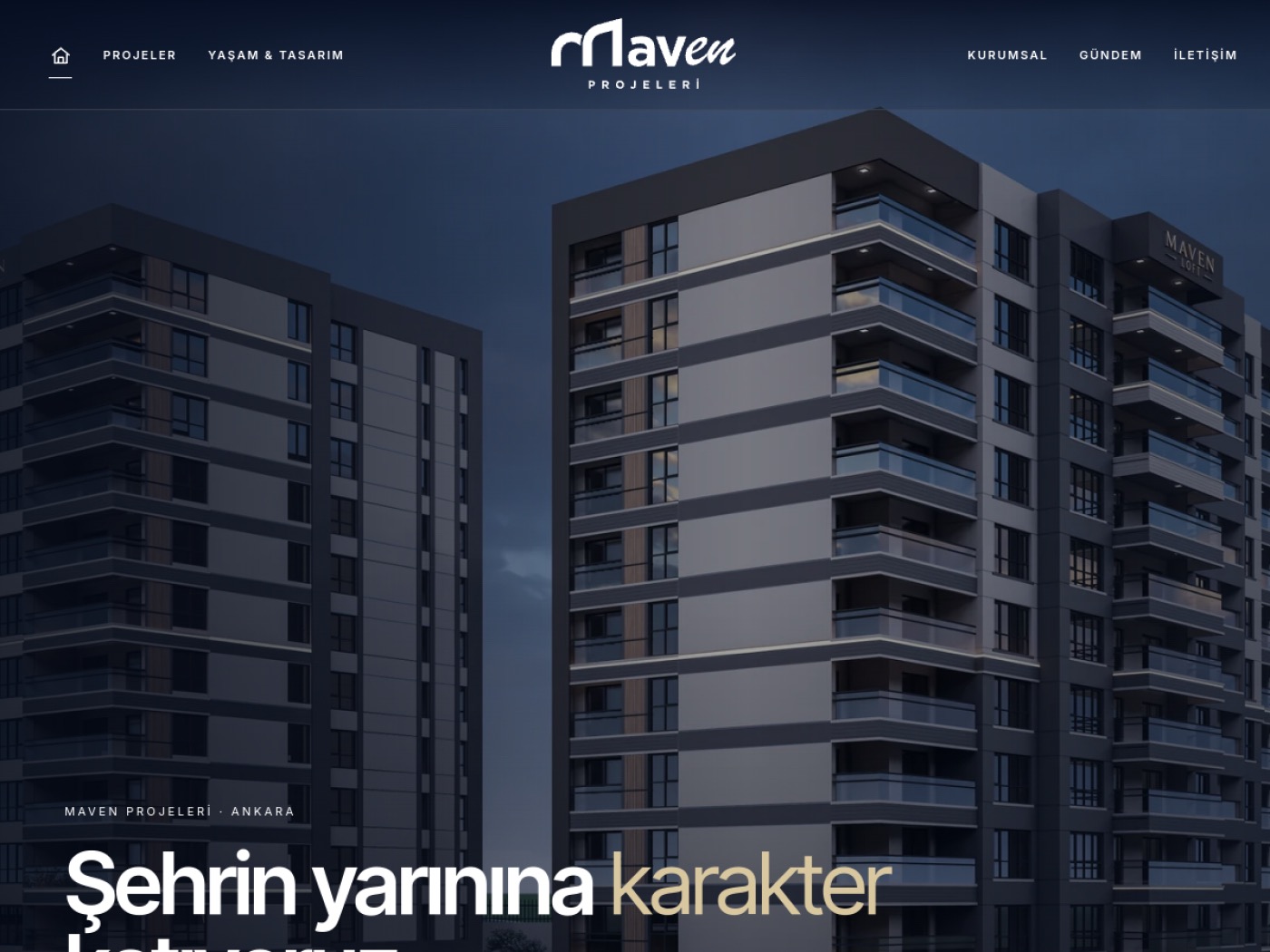 Maven Projeleri mobil web görünümü